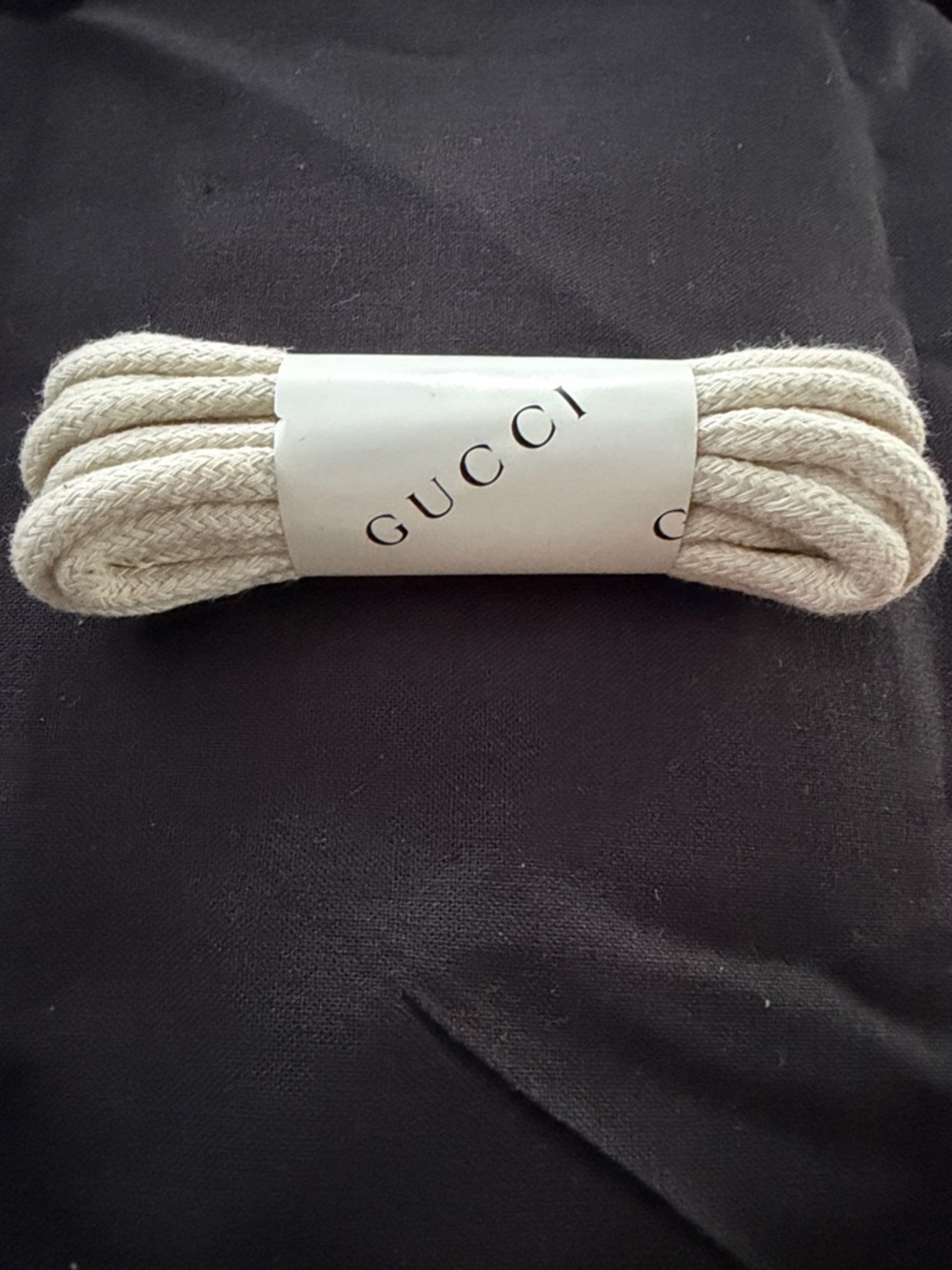 Gucci Cream Knit Shoelace Pair
